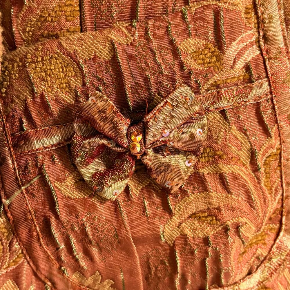 Yak Magik Small Tapestry Jacket Embellished Buttons Boho Cropped Blazer - Picture 5 of 8